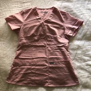 Grey’s Anatomy Pale Pink Scrub Top - SMALL